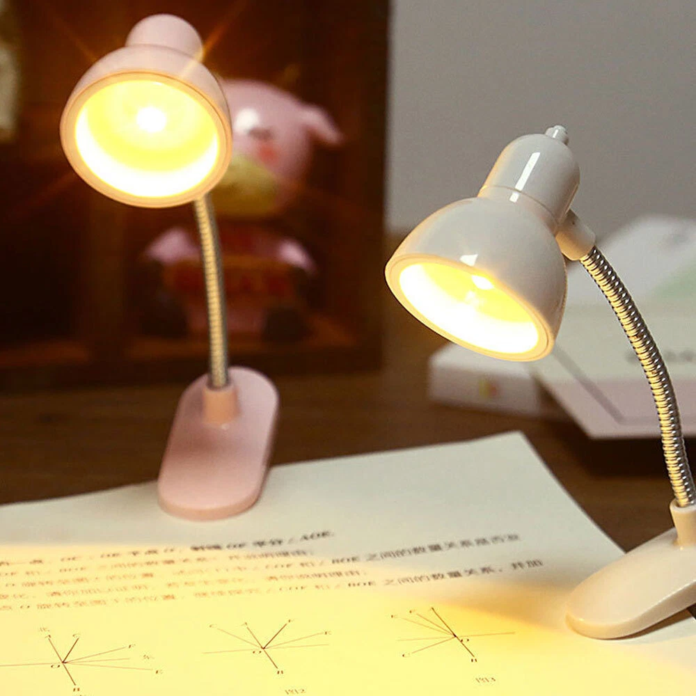 1x Flexible Mini Clip On LED Light Lamp Night Lights For Book Reading Tablet