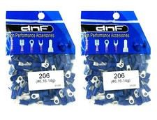 200 PACK 16-14 GAUGE BLUE RING TERMINALS ELECTRICAL WIRE CONNECTORS 6