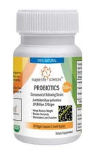 Probiotic blend of Lactobacillus salivarius 20 Billion CFU/GRAM Capsules 24