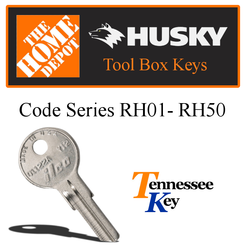 Husky Tool Box Key RH01-RH50 Choose Your Key Code
