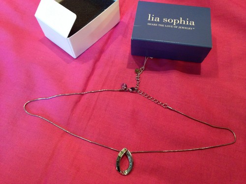 Lia Sophia collectible necklace with charm,brand new in original box J612