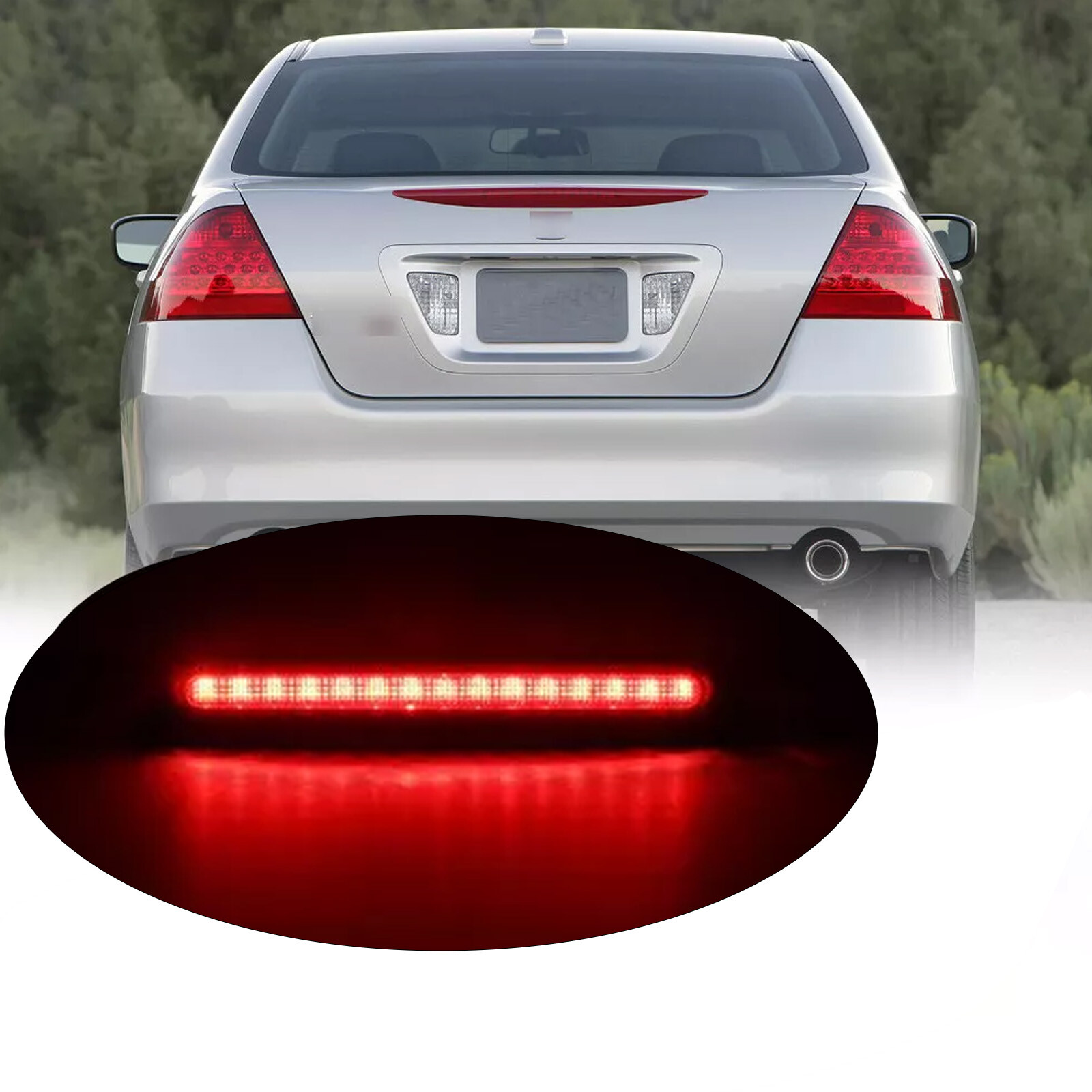 For Honda Accord 7th 2006-07 Red Tail Light 3RD High Mount Rear Stop Brake Lam