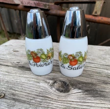 Vintage SPICE OF LIFE Salt and Pepper Shakers Corning Ware Westinghouse Gemco