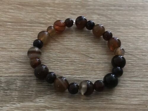 Shades of brown elastic bracelet - Picture 1 of 4