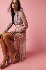 Free People Love Shack Fancy Starling Dress, Size Small, Pink Color