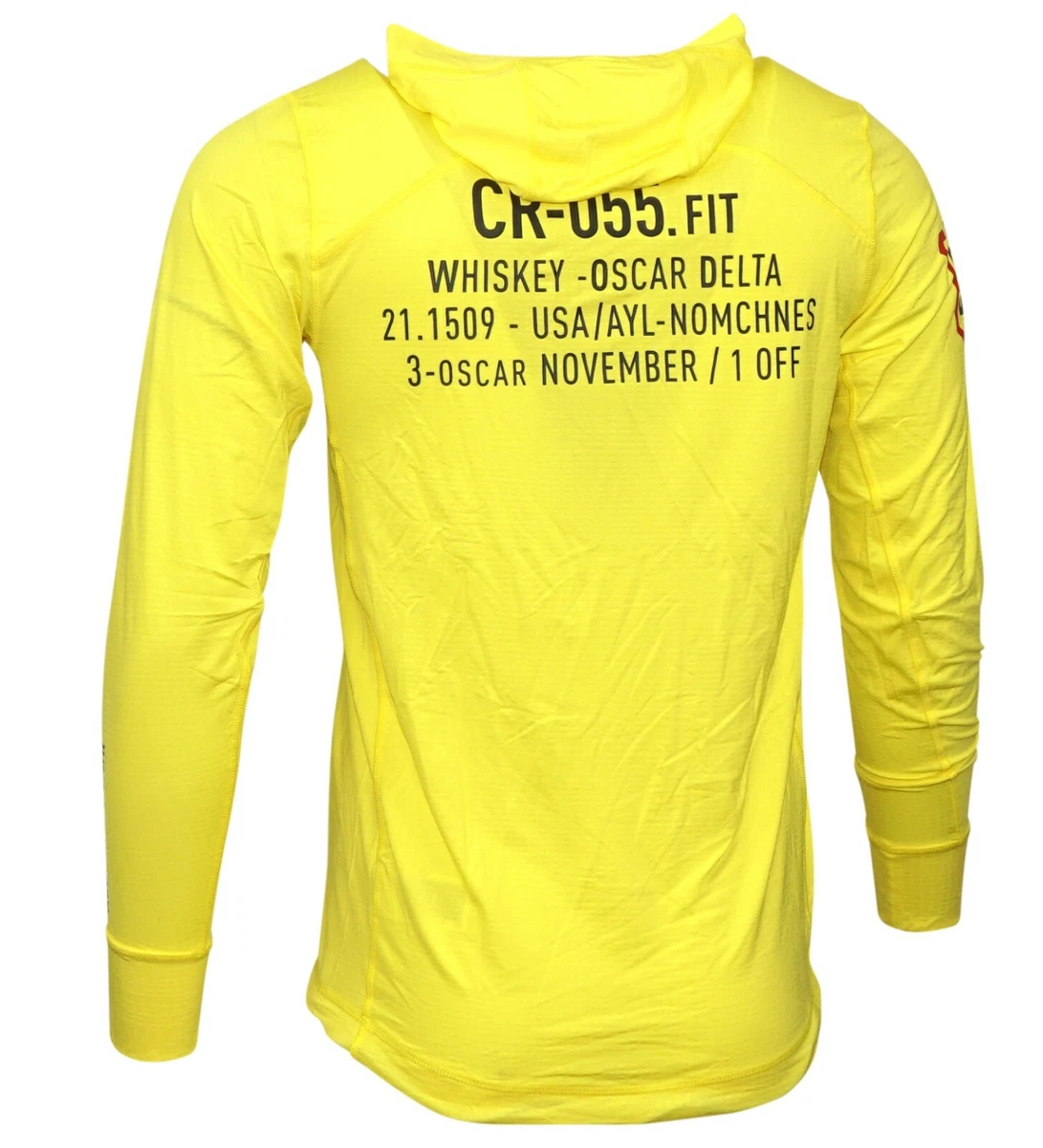 Reebok 2014 CrossFit Games Men s Stinger Yellow PlayDry Training Jacquard Hoodie