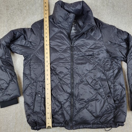 Simons Vision Down Puffer Jacket Mens S Black Full Zip Quilted Packable - Picture 5 of 12