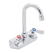 Commercial Hand Sink Faucet - Wall Mount Sink Faucet 4 Inch Center for Kitche...