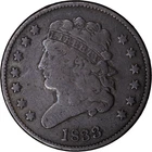 Photo of a 1833-P Half Cent from an eBay listing that sold on Jul 7, 2026