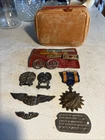 Vintage WW2 US Navy Marine Sterling Silver Military Pin, Medals, Ribbons Lot
