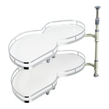 2 Tier Left /Right Pull out Carousel Blind Corner Tray Twin Kitchen Cabinet Unit