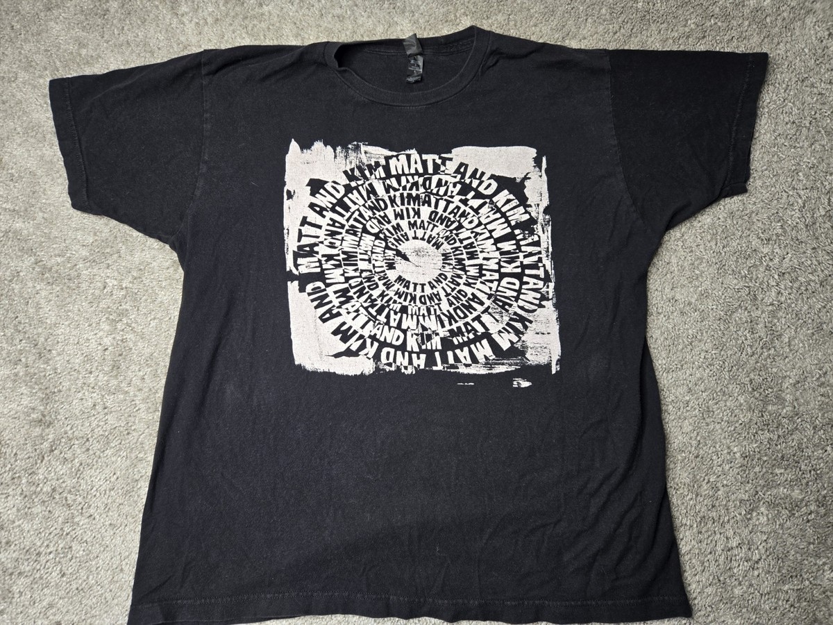 Matt And Kim Tour T Shirt Graphic Print Size L Color Black Double Sided View 2