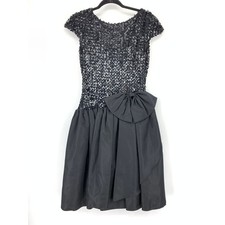 Darcy Dress Women s S Black Sequin Bodice Bow...