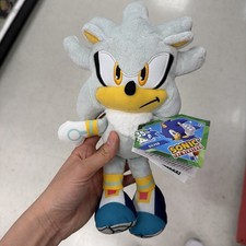 Sonic The Hedgehog 35th Anniversary Wave 14 9 SILVER Plush by Jakks Pacific