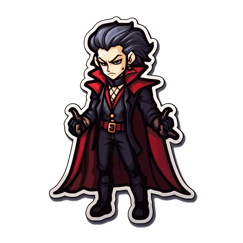 Vampire Chibi Horror Scary Self Adhesive Vinyl Sticker