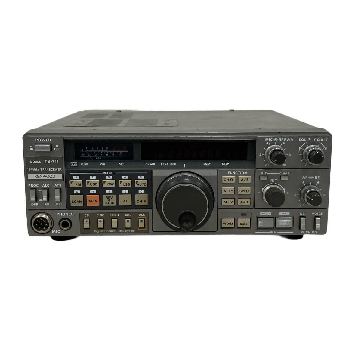Kenwood TS-711 144Mhz固定無線機 通電確認済み。 中古品 Kenwood TS-711 10W 144MHz Allmode Transceiver Untested For Parts