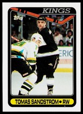 Tomas Sandstrom, 1990-91 Topps, #301, Los Angeles Kings,