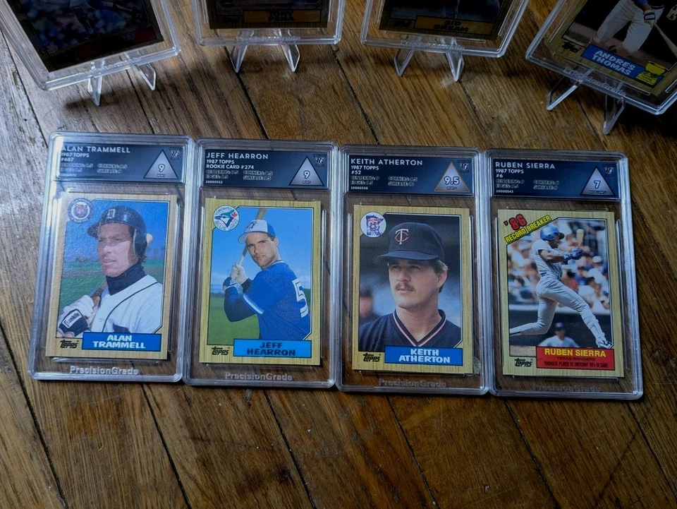 Lote de tarjetas de béisbol Topps 1987 graduadas (8) - calificadas por grado de precisión - vintage 🔥 Foto 2 de 4