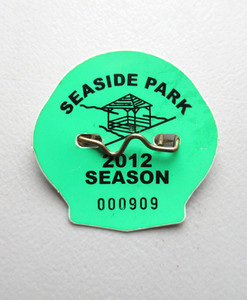 2012 SEASIDE PARK NEW JERSEY SOUVENIR SEASONAL BEACH BADGE / TAG 2012 SEASON