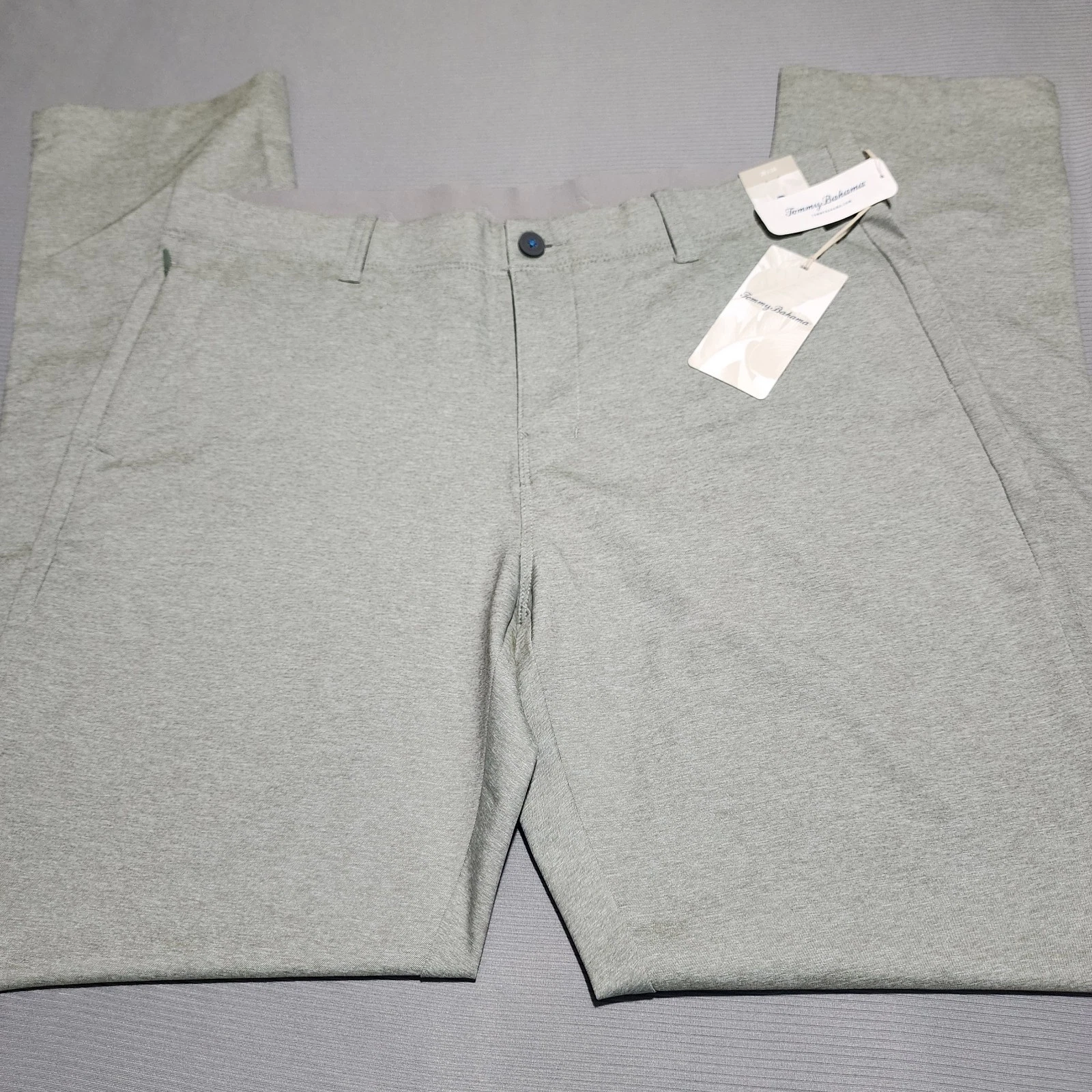 Tommy Bahama On Par Golf Pants Flat Front NWT $128 Size 36x34 Light Cedar Green