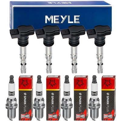 4x MEYLE Zündspule + CHAMPION Zündkerze für Suzuki SX4 GY 1.6 VVT
