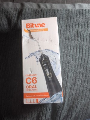 Bitvae C6 Water Dental Flosser Teeth Cordless Portable Oral Irrigator Black New 