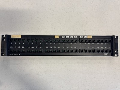 USED Hubbell P6E48U 48 Port Patch Panel NEXTSPEED Cat 6 2U CAT6 FREE SHIPPING!
