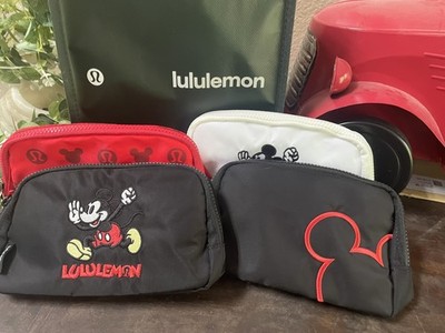 Lululemon (4) Disney Everywhere Belt Bags Bundle Mickey Black, RED, White NWT
