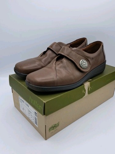 Womens HOTTER Collette Shoes UK Size 7 Std Fit Brown Leather Comfort Concept - 第 1/10 張圖片