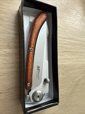 Mtech Wood Slim Minimal USA American Flag Pocket Gift Folding Knife MT 1151 PF