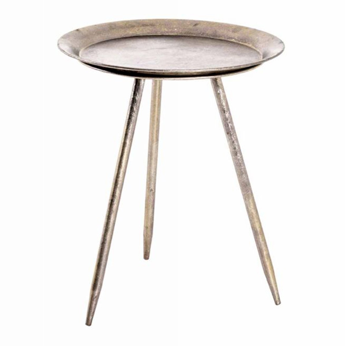Table d'appoint Gujia bronze 47cm, petit meuble déco vintage