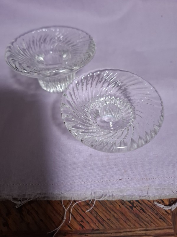 Vintage Iittala Fineland Glass Candle Holders Valto Kokko
