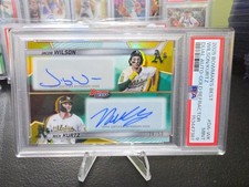 NICK KURTZ/WILSON DUAL AUTO TO 50! 2025 BOWMAN BEST GOLD REFRACTOR! PSA 9!