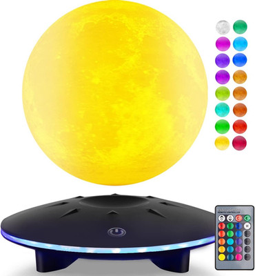 Levitating Moon Lamp - Magnetic Floating and Spinning 16 Colors LED Moon Light,