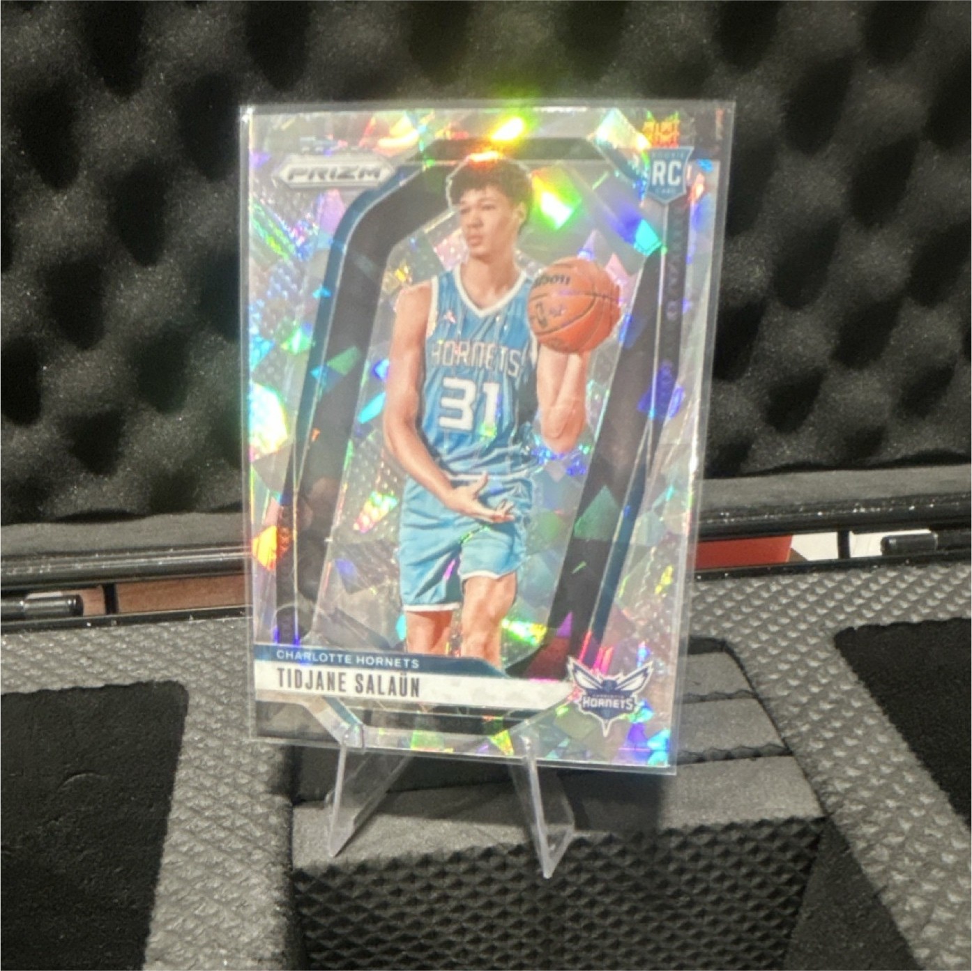 Panini 2024-25 Prizm Tidjane Salaun Ice Prizm Rookie Charlotte Hornets #262