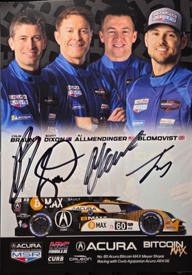 #ad 2026 Meyer Shank Racing #60 Acura Bit Coin MAX signed IMSA Rolex 24 Hero Card $29.99