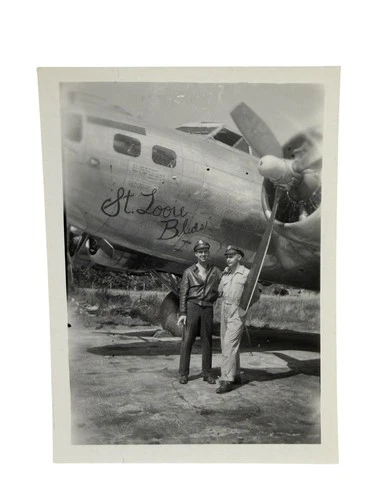 WW2 Military Aircraft Plane ST. LOOIE BLUES Photograph Airplane Pilot Smoking
