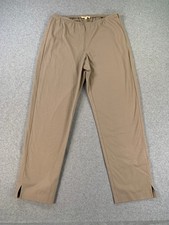 Eileen Fisher Straight-Leg Trouser Elastic Waist Taupe Women's Size Small