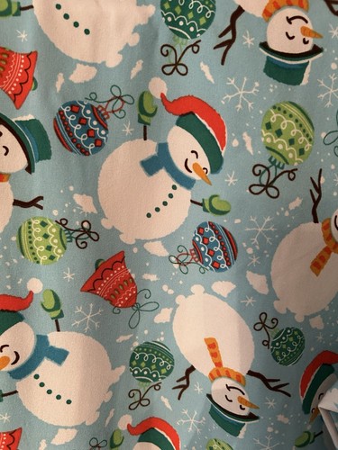 Scrubaid Women's XL Snowman Theme Christmas Zipper Front Scrub Jacket - Picture 9 of 12