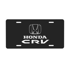 Honda Cr-v 12 X 6 In License Plate Stamped Metal Tag For Car Truck Black Honda Cr-v 12 X 6 In License Plate Stamped Metal Tag For Car Truck Black