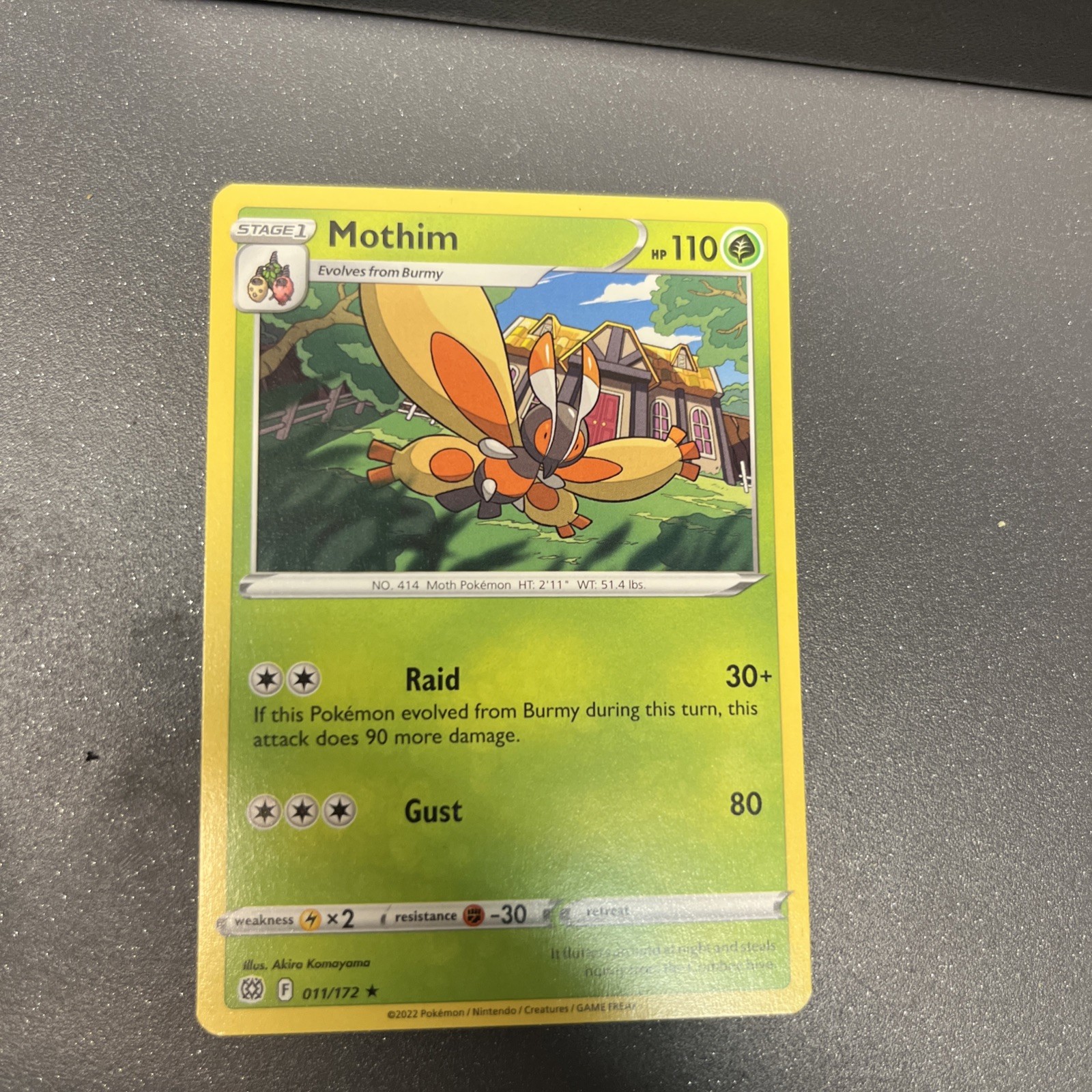 Pokémon TCG Brilliant Stars Mothim 11/172 Regular Rare Card NM 2022