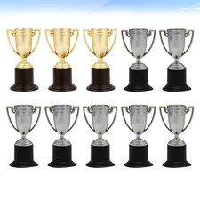 10Pcs Reusable Plastic Award Trophies for Kids Assorted Colors High Quality