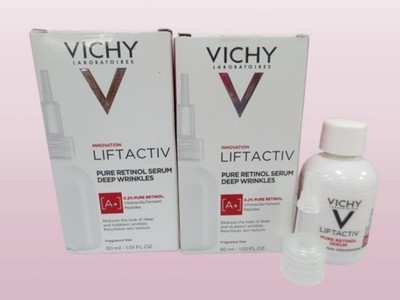 VICHY LIFTACTIV PURE RETINOL SERUM DEEP WRINKLES 1.01 OZ BOXED SET OF 2