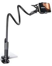 Gooseneck Phone Holder for Bed - Cell Phone Mount Clamp Clip, Flexible Long