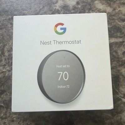 Google Nest Thermostat Charcoal Round Programmable Wi Fi Dial Google Home