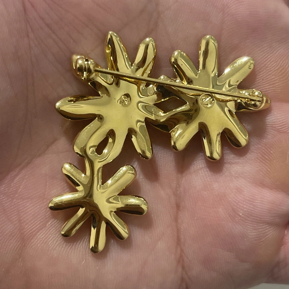 出售! 复古施华洛世奇水晶胸针 罕见! 完好! 花卉 — 第 4/4 张图片