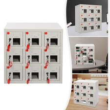 9 Slots Aluminum Alloy Cell Phones Storage Cabinet Wall Mounted Or Freestanding