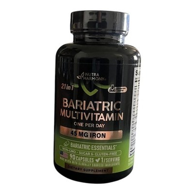 Nutra Harmony Bariatric Multivitamin 21 in 1 with 45mg Iron 90 Day Supply