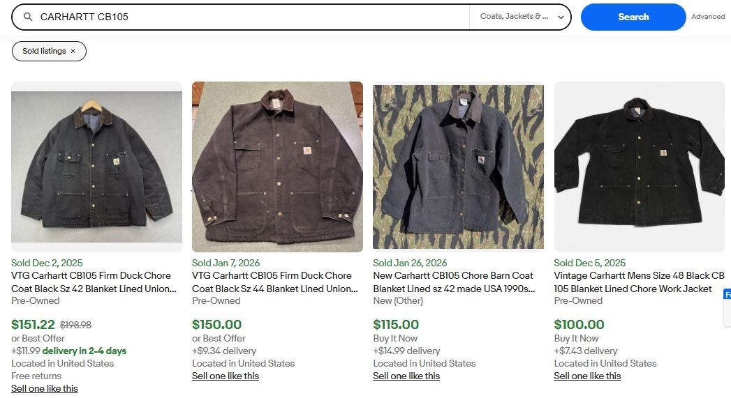 New Carhartt CB105 Chore Barn Coat Blanket Lined sz 46 made in USA thumbnail 9