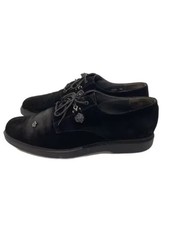 GIANNI VERSACE/Dress shoes/US7.5/BLK/Suede/1068